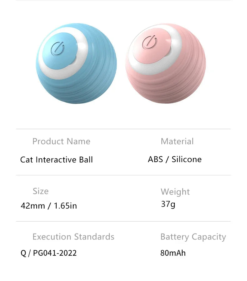 Cat Interactive Ball Smart Pet Cat Toys Indoor Automatic Rolling Magic Ball Electronic Interactive Cat Toy Cat Game Accessories